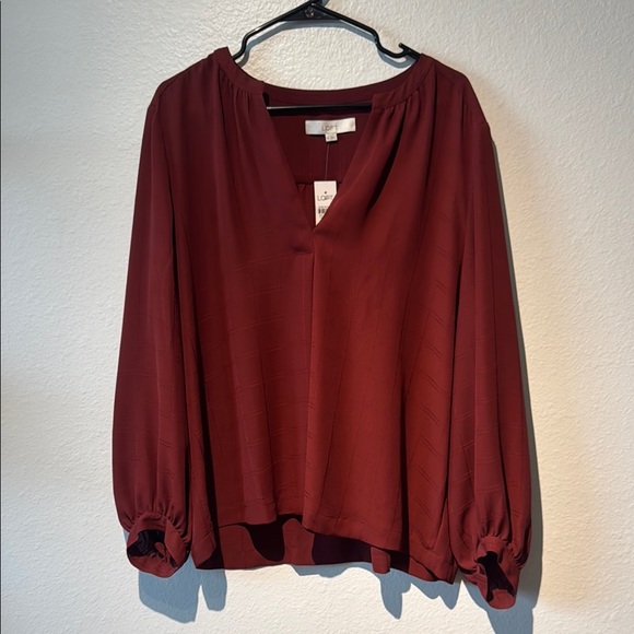 LOFT Tops - Elegant Women's Burgundy Blouse